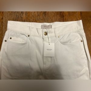 Agnona Men’s Five Pocket Straight Leg Pants in Size 48 Off-White/Ivory